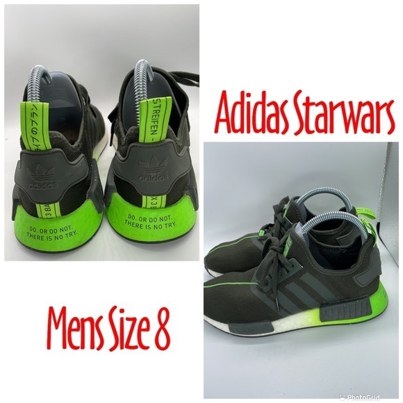 Adidas Star Wars NMD R1 Yoda Mens Sz 8 Athletic Shoes EUC - Like New - Picture 1 of 13